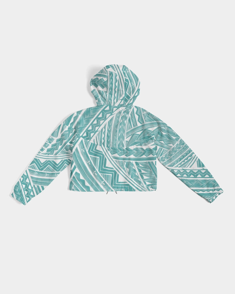 Polynesian Blue Women's Cropped Windbreaker
