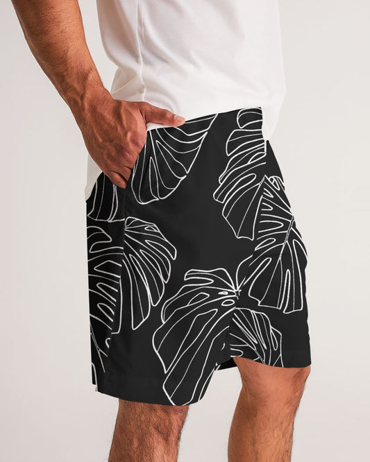 Monstera - Men's Black Jogger Shorts