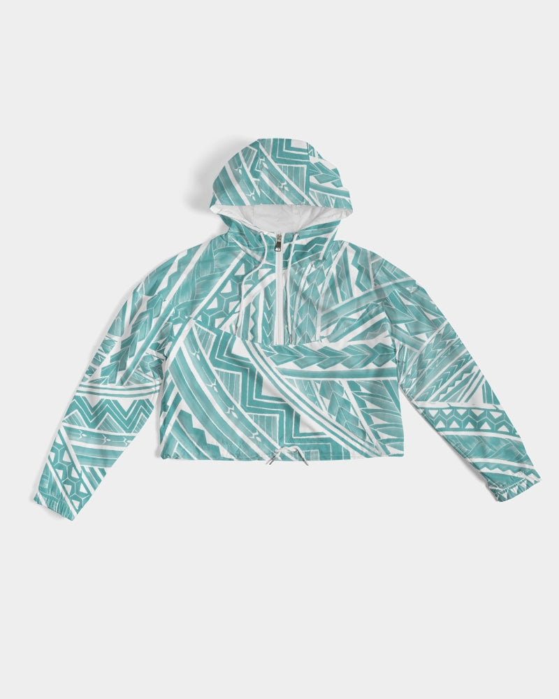 Polynesian Blue Women's Cropped Windbreaker
