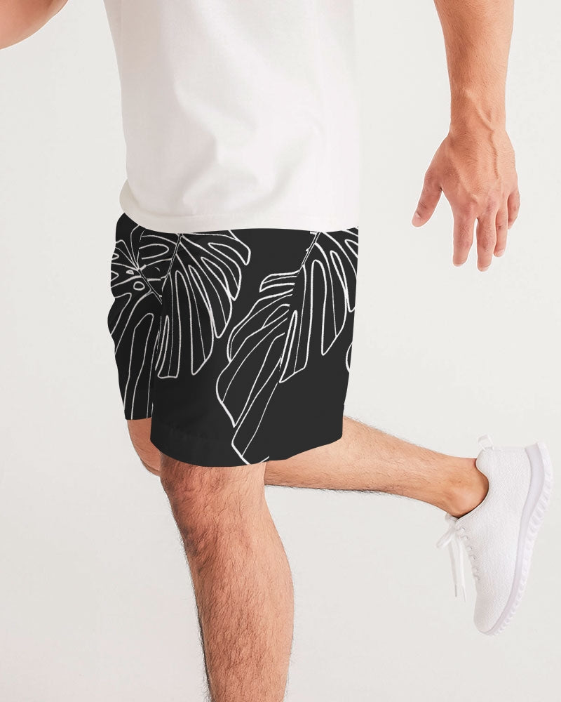 Monstera - Men's Black Jogger Shorts