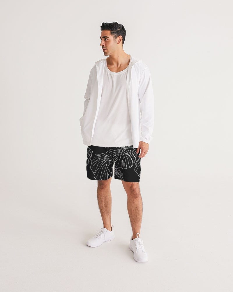 Monstera - Men's Black Jogger Shorts