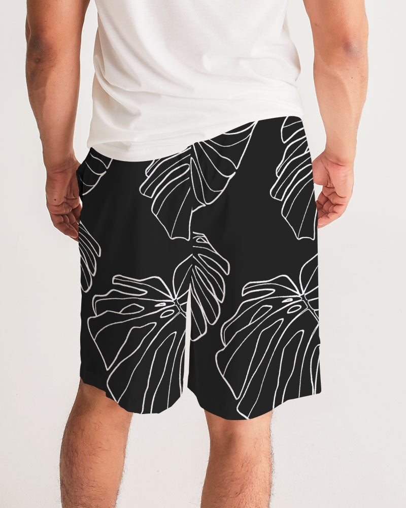Monstera - Men's Black Jogger Shorts