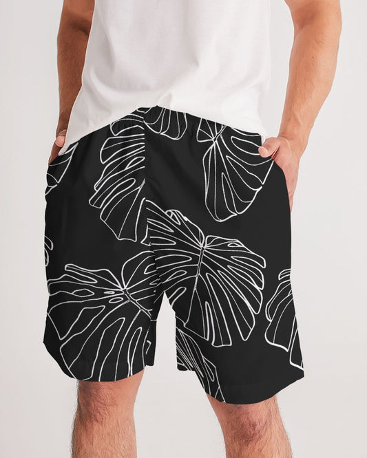 Monstera - Men's Black Jogger Shorts