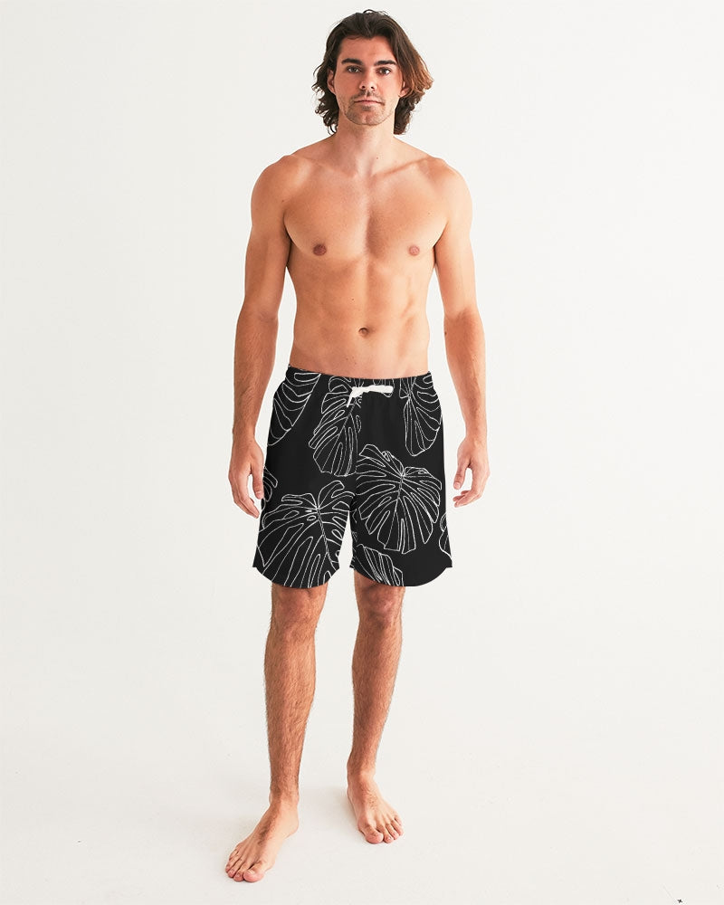 Monstera - Men's Black Swim Trunk